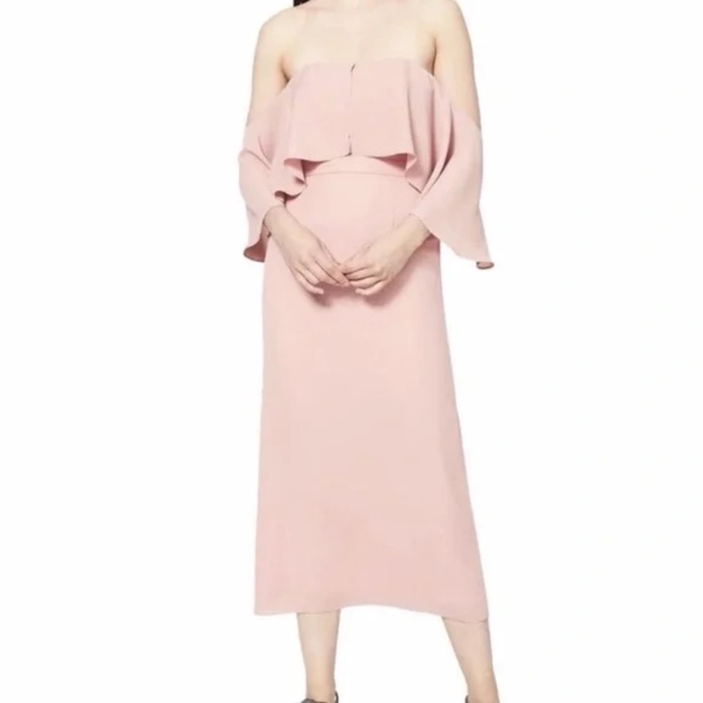 NWT Fame and Partners Blush Pink The Bouvardia Off Shoulder Strapless Dress 12